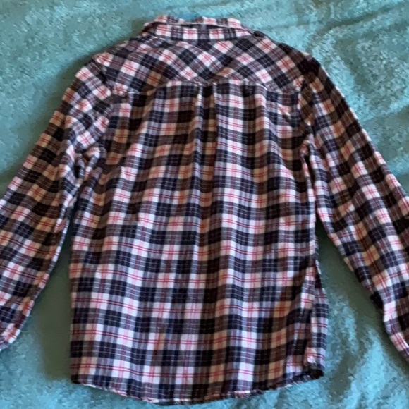 Plaid Shirt (Urban Behaviour, size Lg, red white and blue pattern, cotton) - Picture 2 of 4